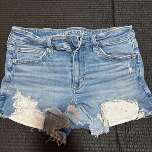 American Eagle Stretch High Waisted Shorts w/ lace pocket detail
